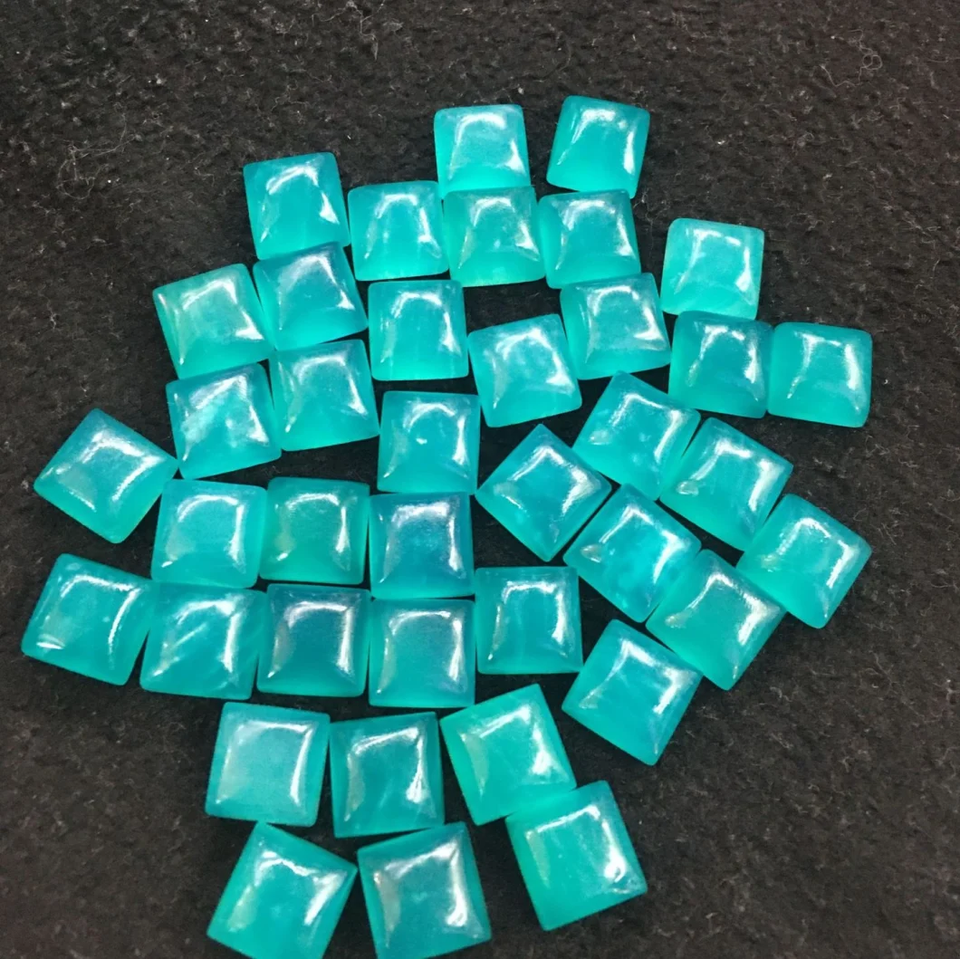 High Quality Natural Blue Color Amazonite Square Cabochon Gemstone for Jewelry Setting