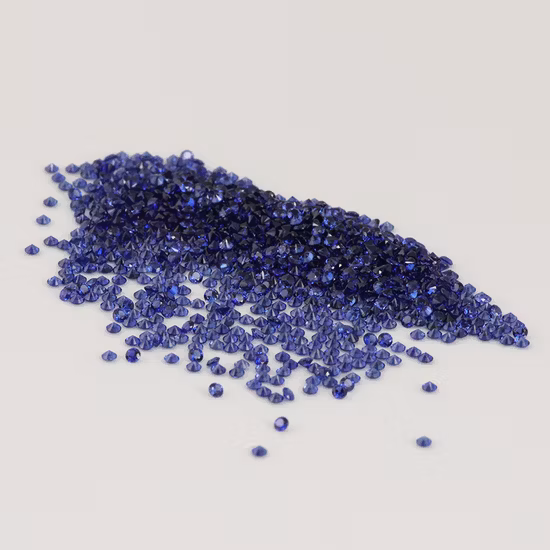 34# 合成コランダム サファイア石、ジュエリー用、リンゴの木サイズ、ブルー コランダム